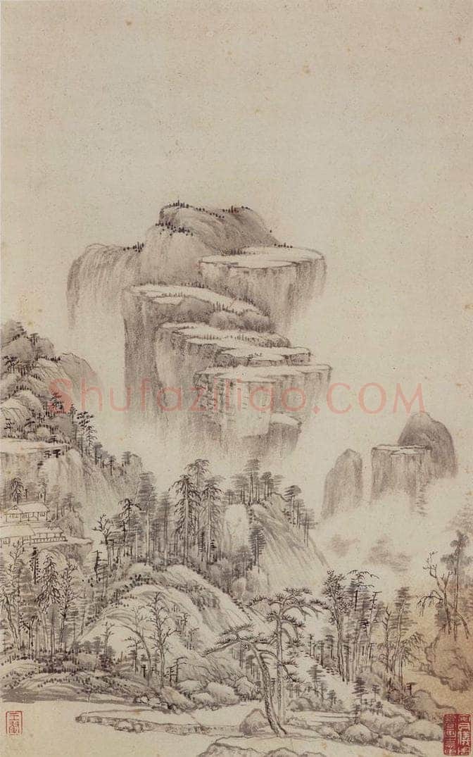 1662年 王翚 《小中现大册》 书画作品