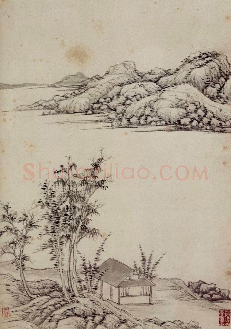 1662年 王翚 《小中现大册》 书画作品