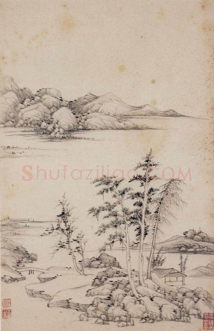 1662年 王翚 《小中现大册》 书画作品
