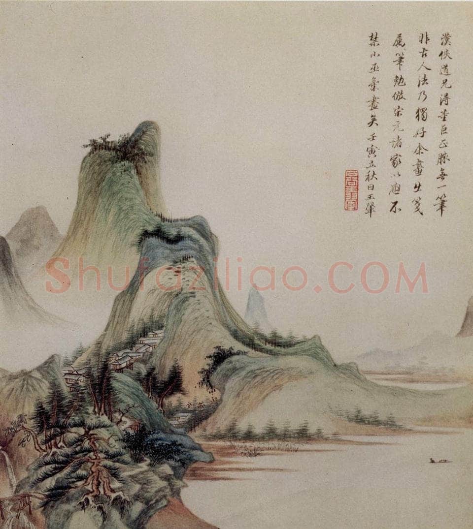 1662年 王翚 《仿古山水册》 书画作品