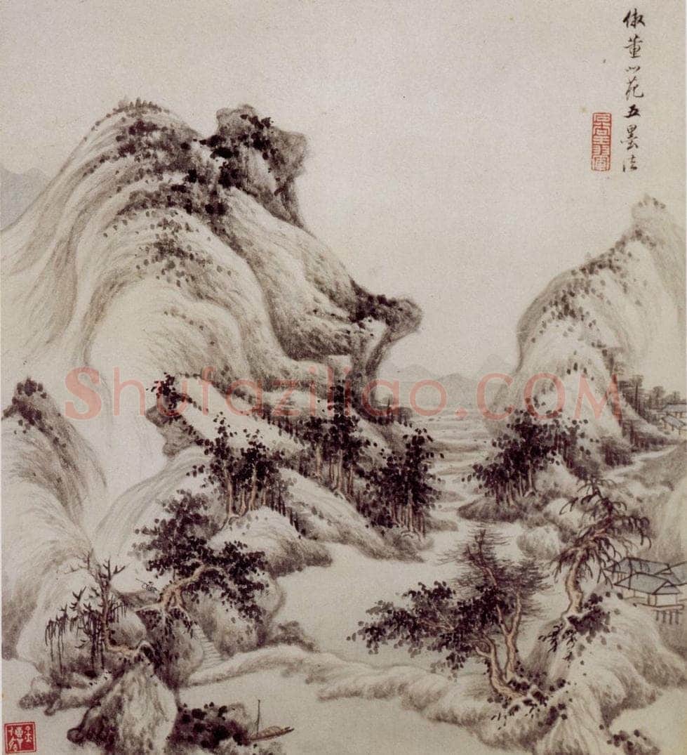 1662年 王翚 《仿古山水册》 书画作品