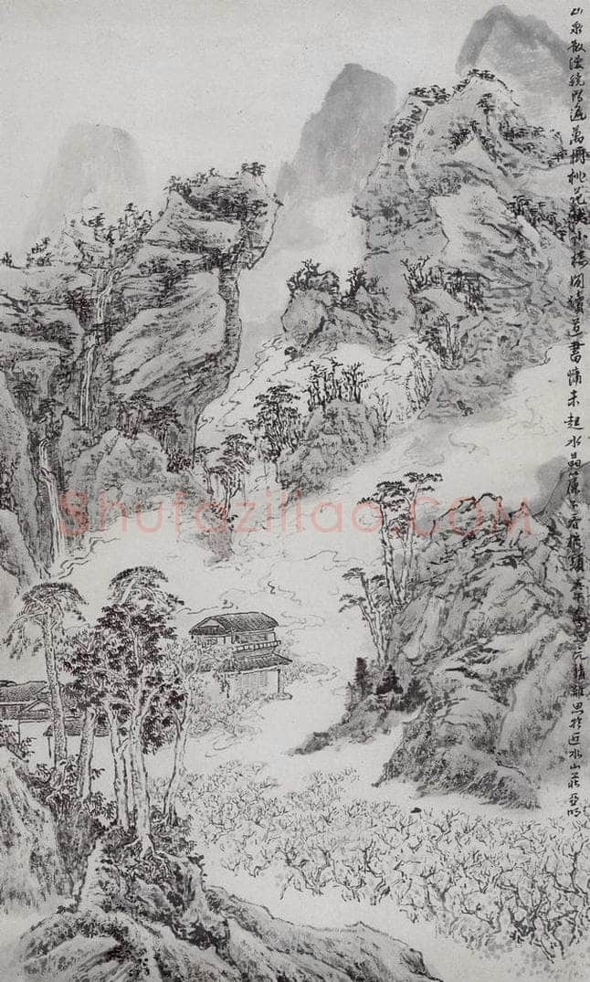 1990年 亚明 《元稹离思诗意》 书画作品