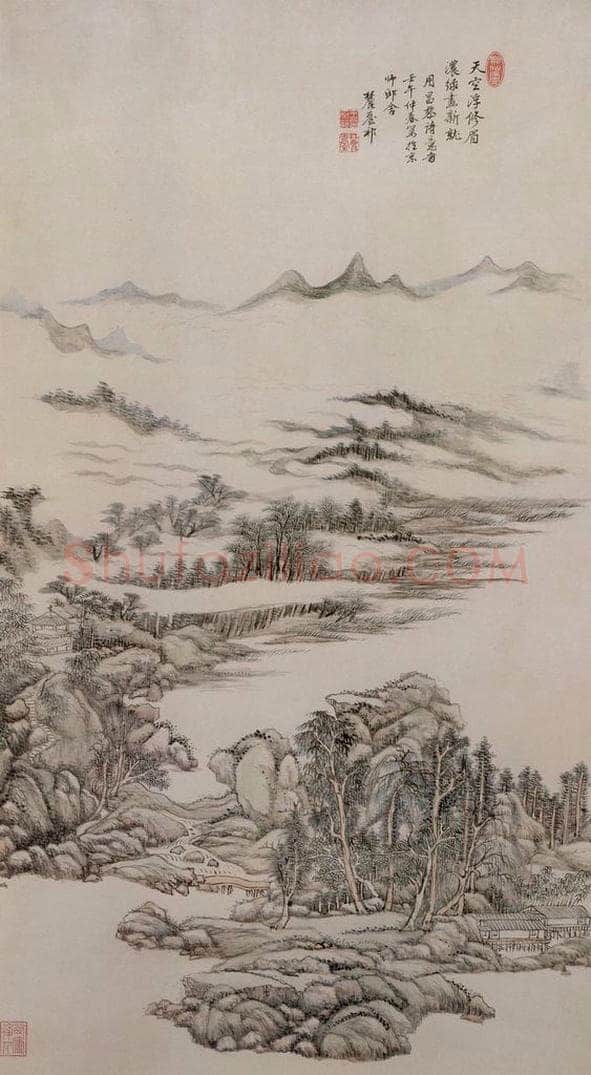 清 王原祁 《昌黎诗意图轴》 书画作品