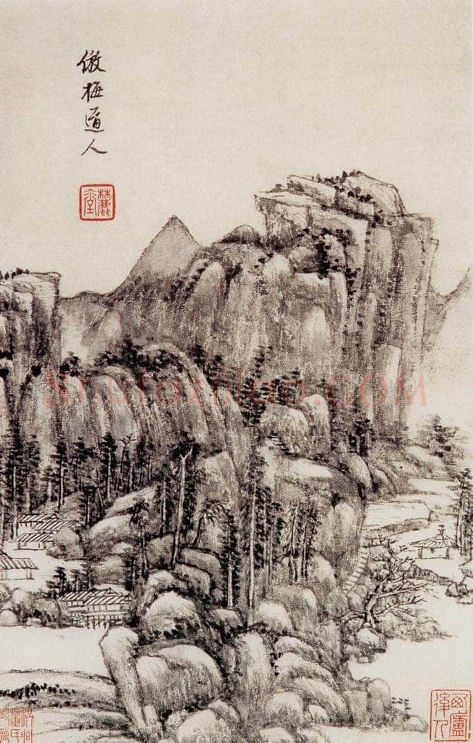 清 王原祁 《仿古山水图册》 书画作品