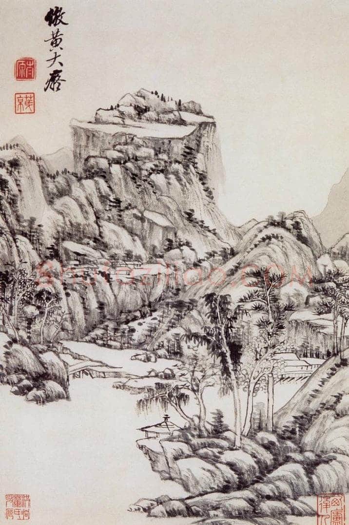 清 王原祁 《仿古山水图册》 书画作品