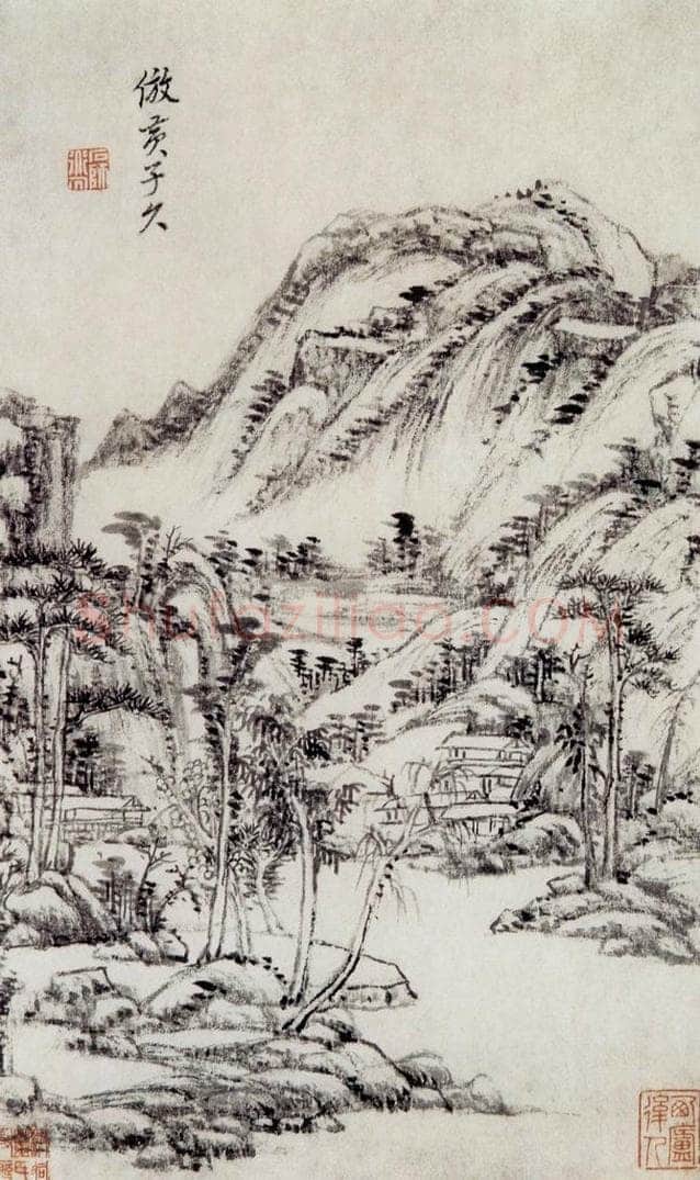清 王原祁 《仿古山水图册》 书画作品
