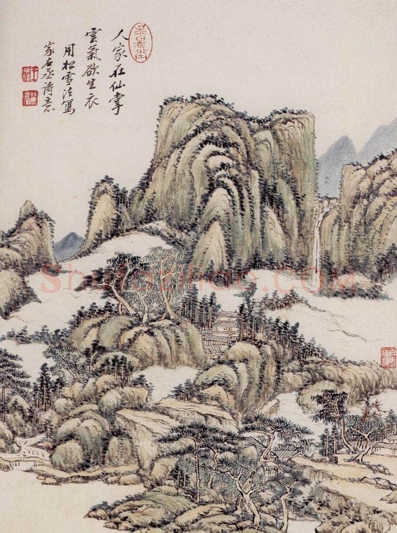 清 王原祁 《仿古上水图册》 书画作品