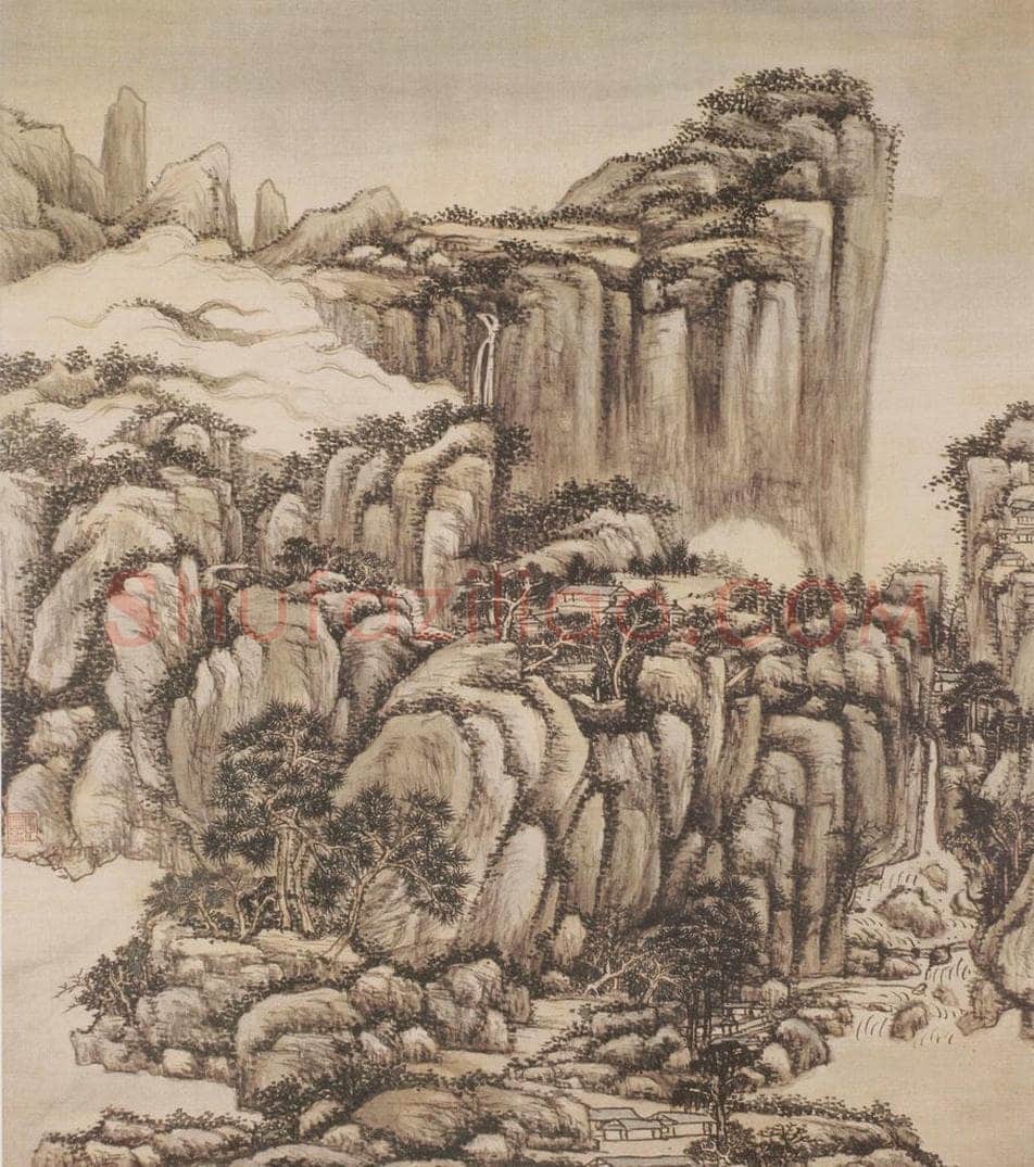清 王原祁 《仿宋元山水图册》 书画作品