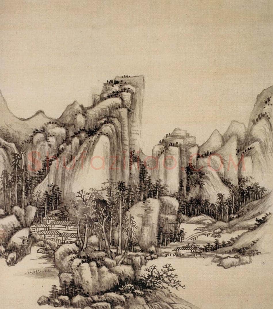 清 王原祁 《仿宋元山水图册》 书画作品