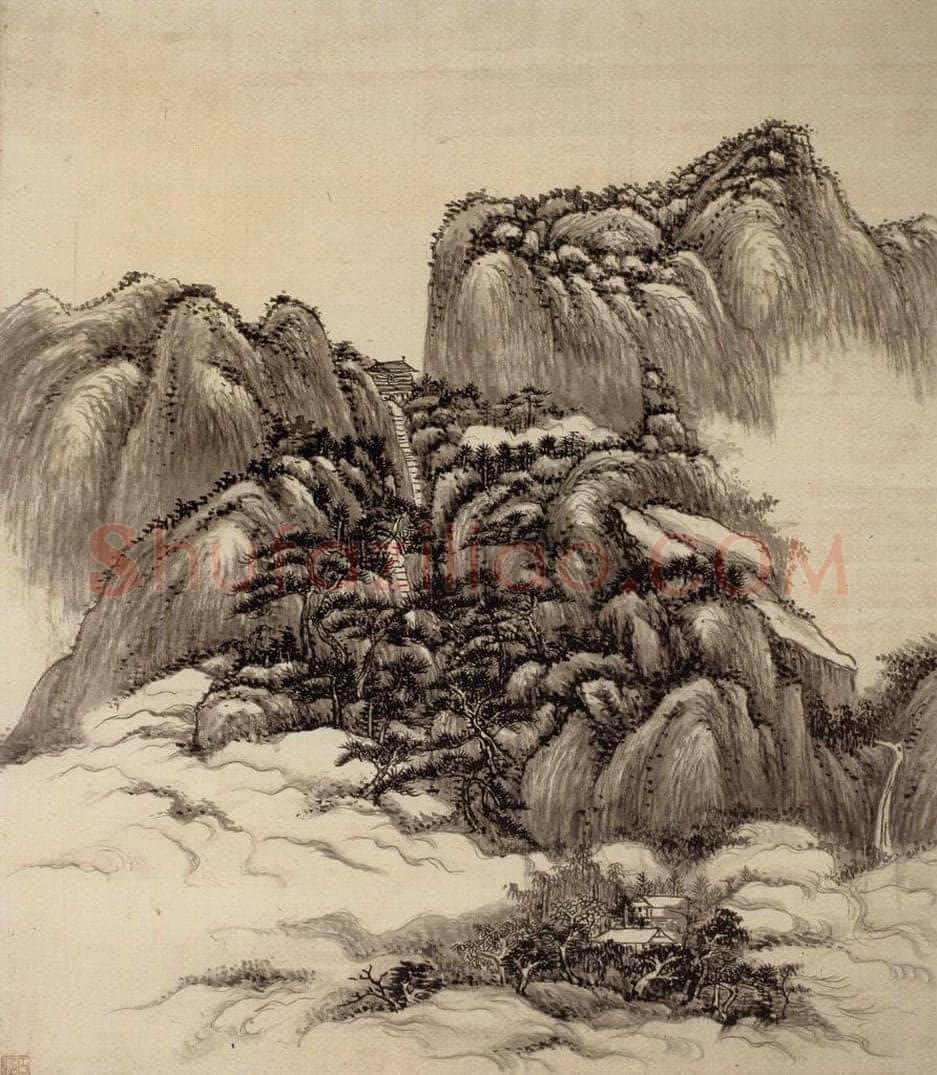 清 王原祁 《仿宋元山水图册》 书画作品