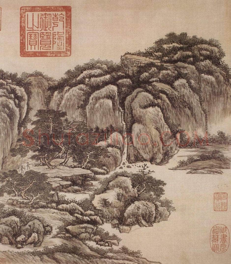 清 王原祁 《仿宋元山水图册》 书画作品