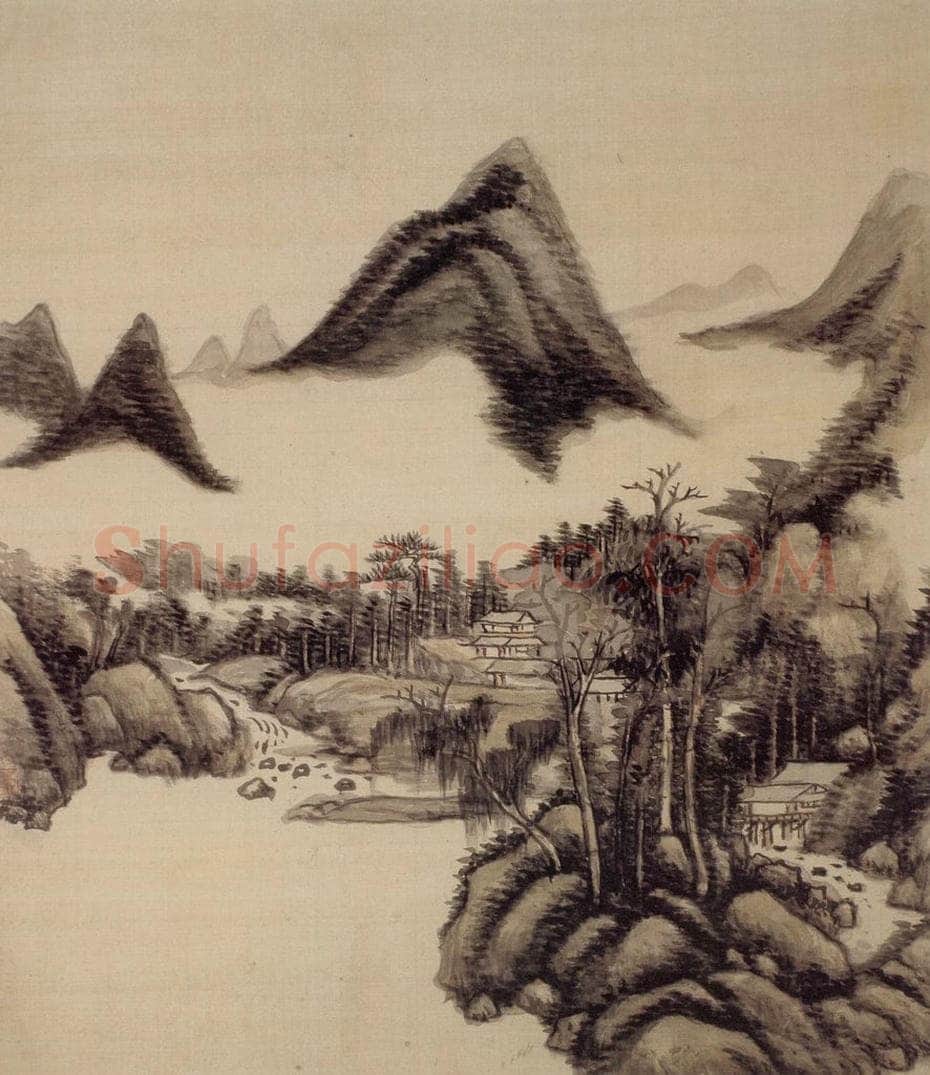 清 王原祁 《仿宋元山水图册》 书画作品