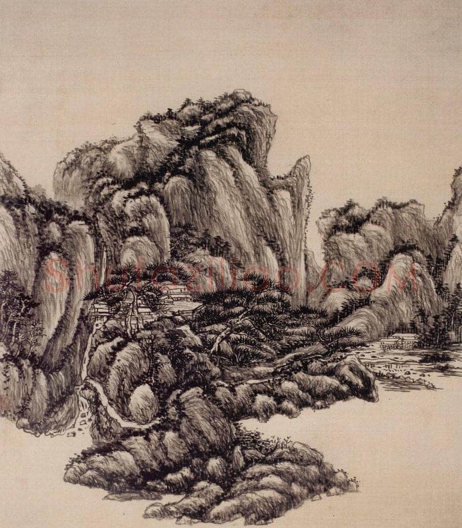 清 王原祁 《仿宋元山水图册》 书画作品