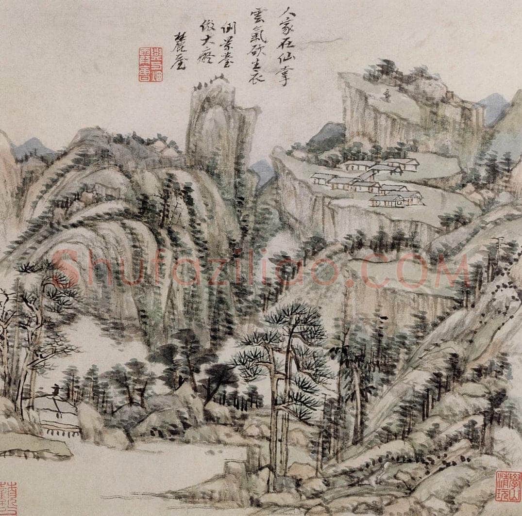 清 王原祁 《庐鸿草堂十誌图册》 书画作品