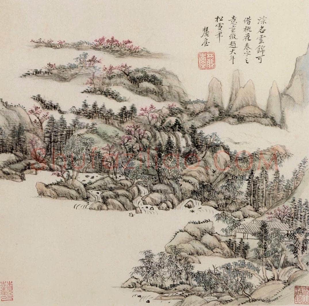 清 王原祁 《庐鸿草堂十誌图册》 书画作品
