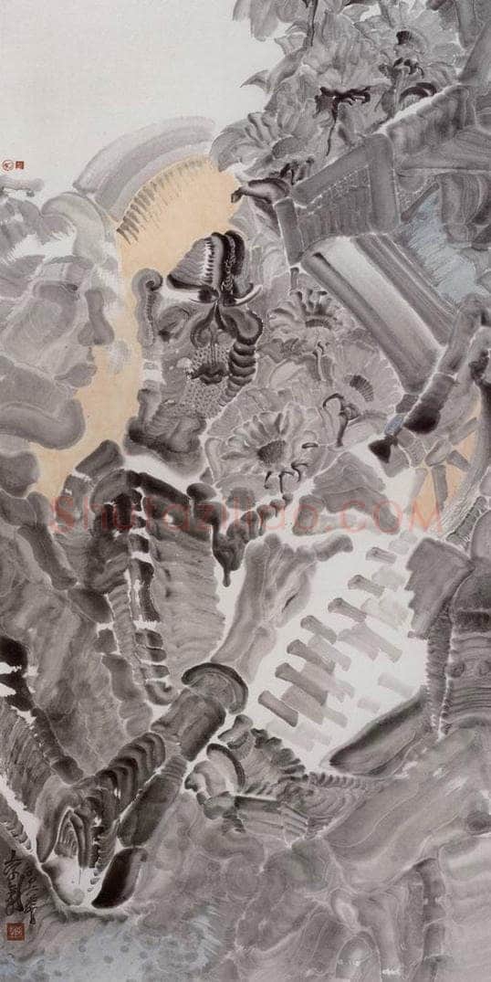 2002年 周京心 《主角·配角之一》 书画作品