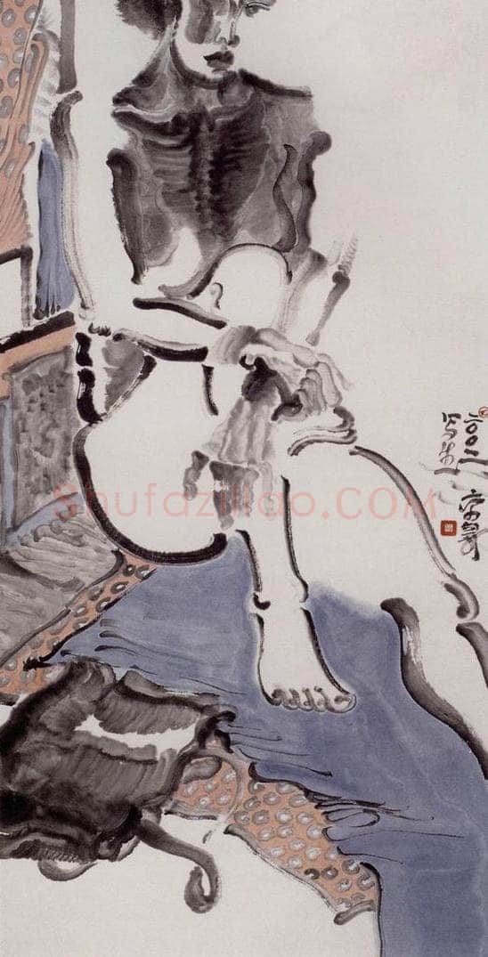 20002年 周京心 《人体之十八》 书画作品