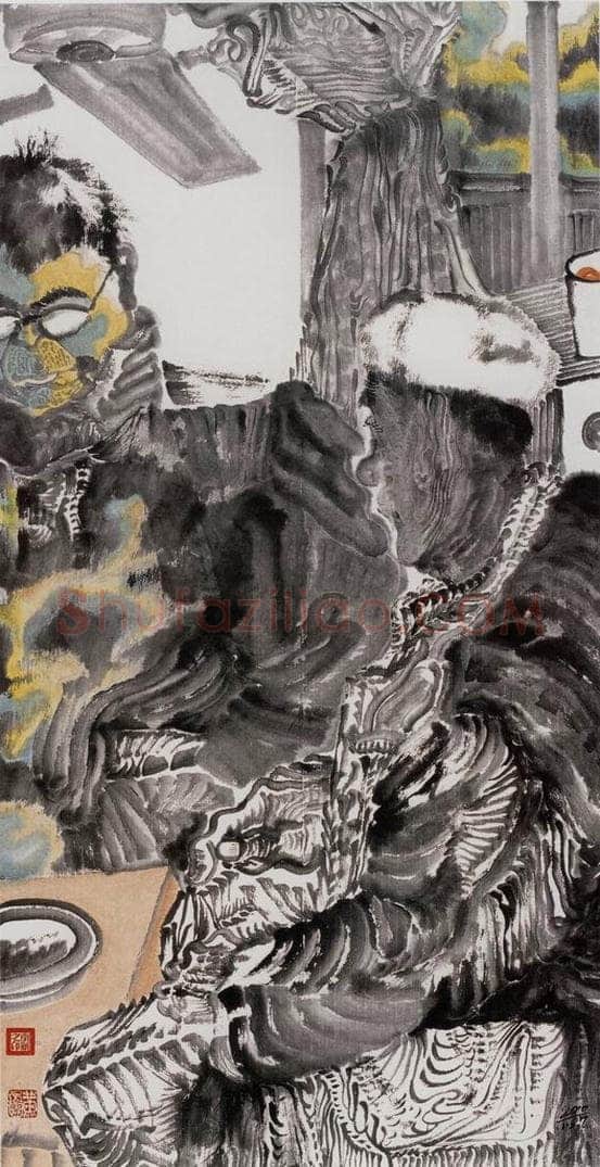 2000年 周京心 《老规矩》 书画作品
