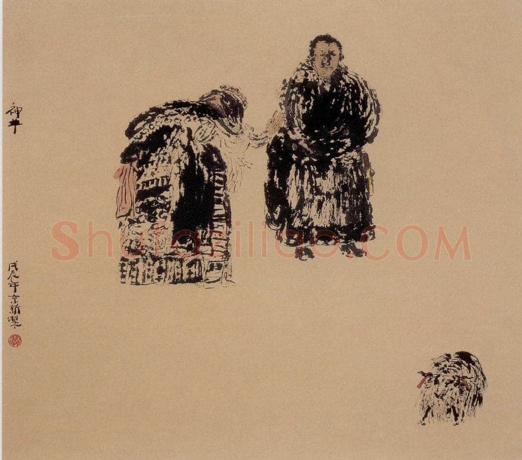 1988年 周京心 《神羊》 书画作品