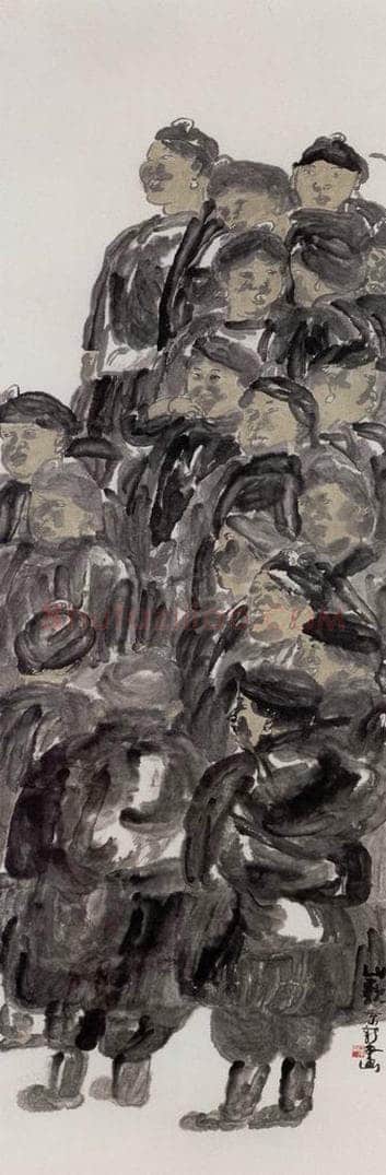1990年 周京心 《山歌之一》 书画作品