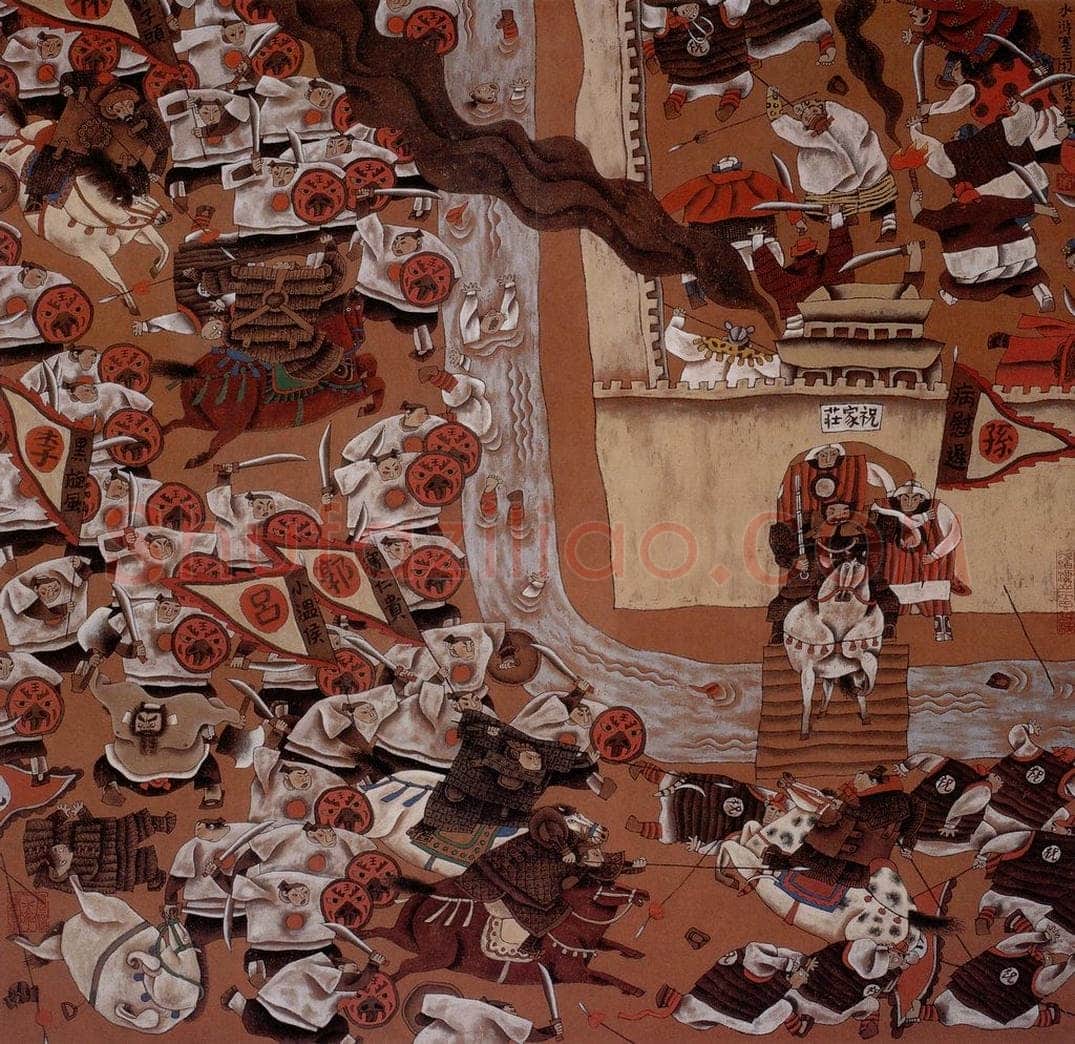 1985年 周京心 《水浒组画》 书画作品