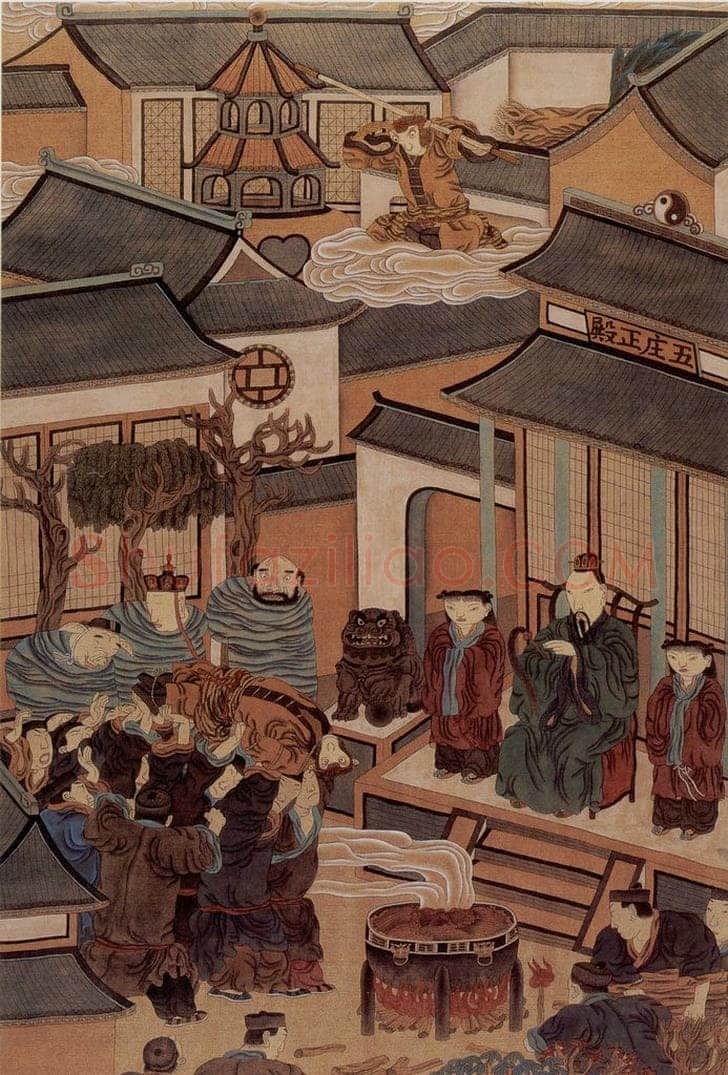 1989年-1990年 周京心 《西游记·五庄观》 书画作品