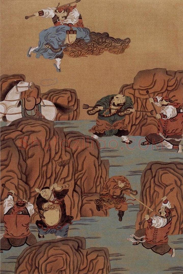 1989年-1990年 周京心 《西游记·假大王》 书画作品
