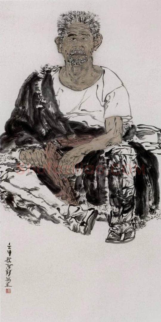 1992年 周京心 《老马之二》 书画作品