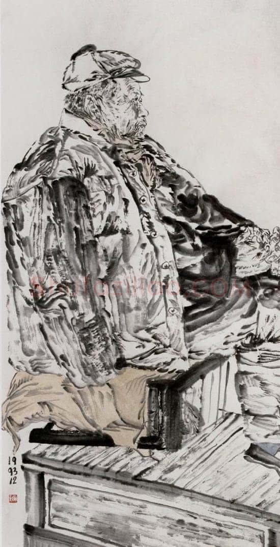 1993年 周京心 《老马之三》 书画作品