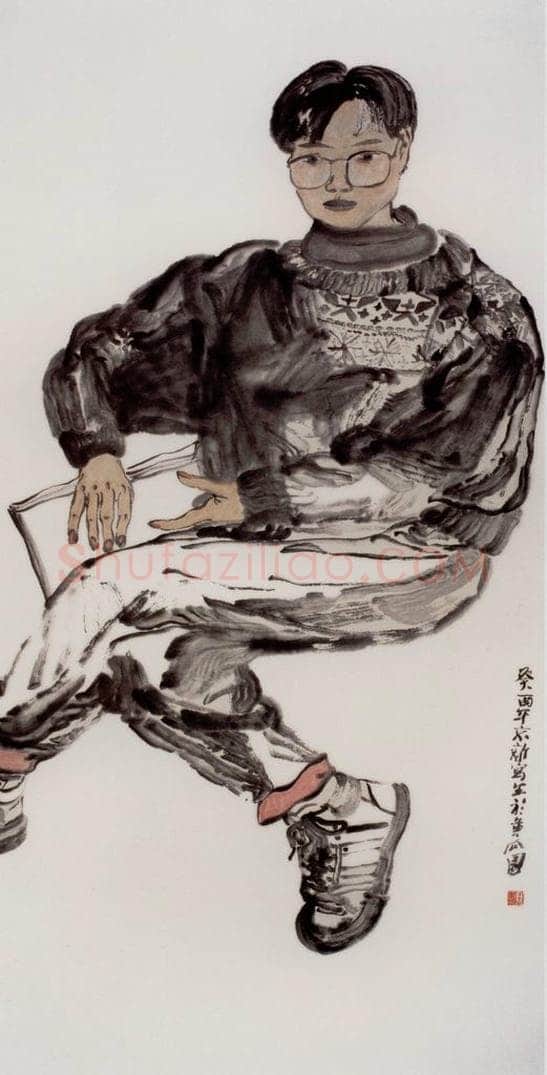 1993年 周京心 《小飞》 书画作品