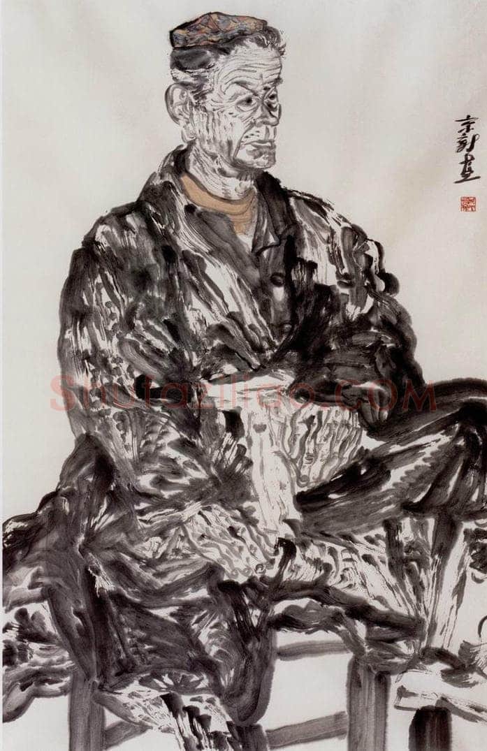 1992年 周京心 《老虞之三》 书画作品