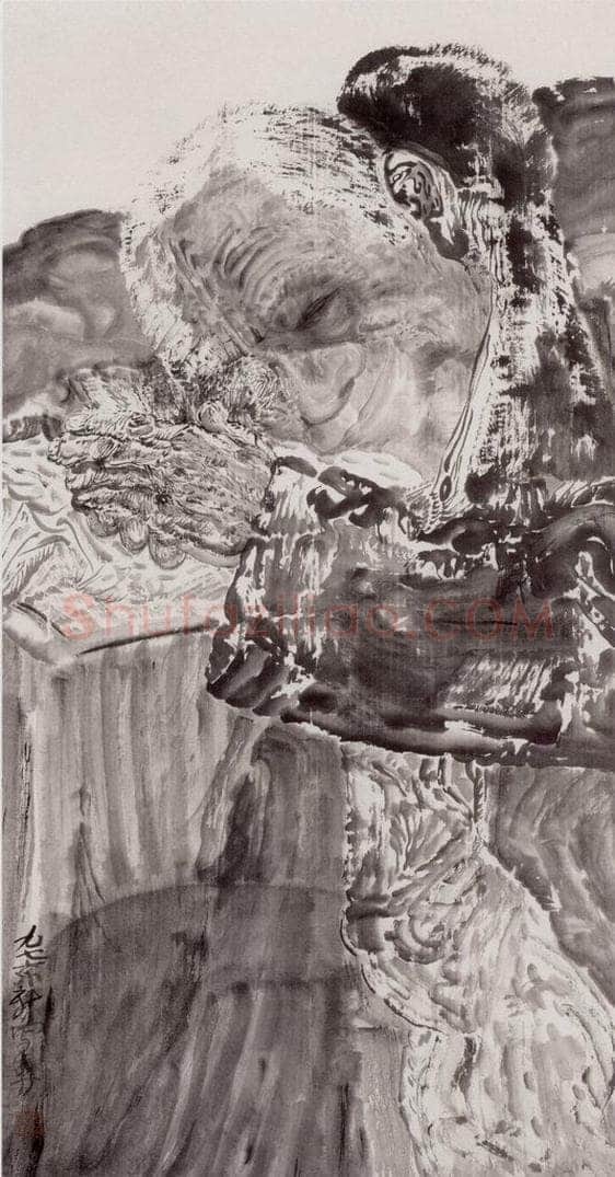 1997年 周京心 《老蒋》 书画作品