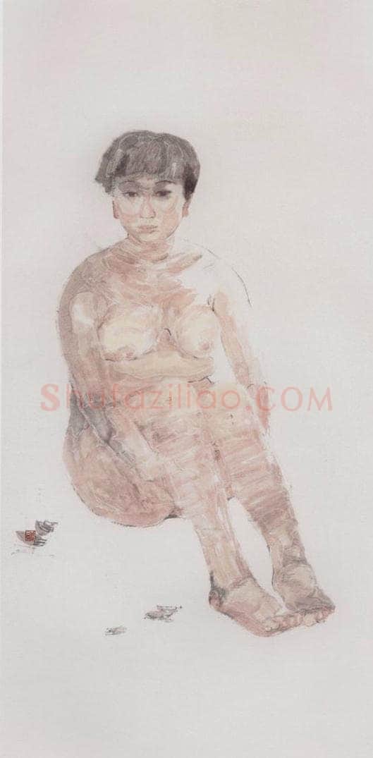 1999年 田黎明 课堂写生 书画作品