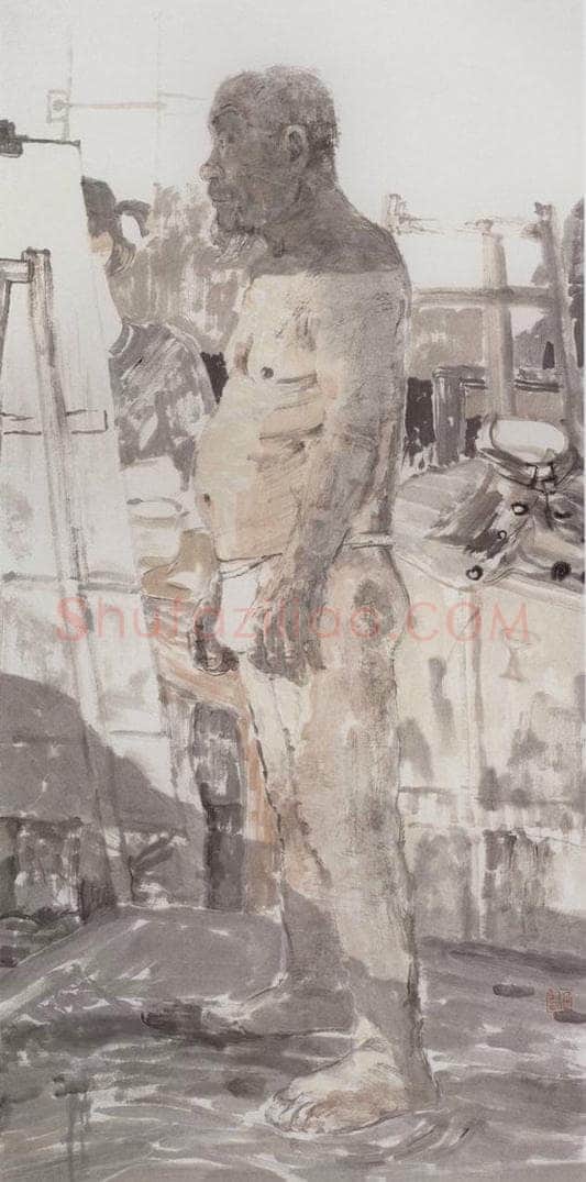 1999年 田黎明 课堂写生 书画作品