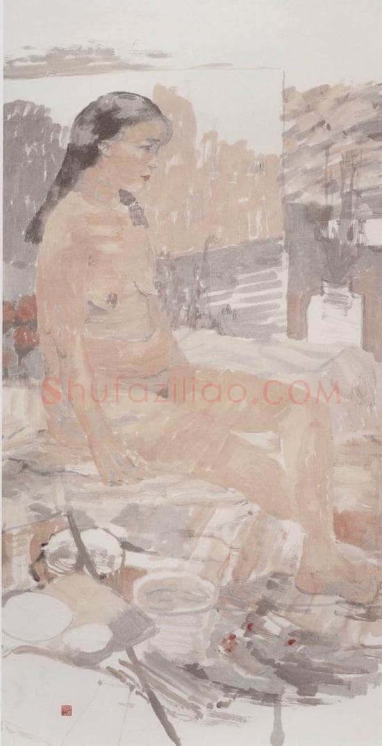 1999年 田黎明 课堂写生 书画作品
