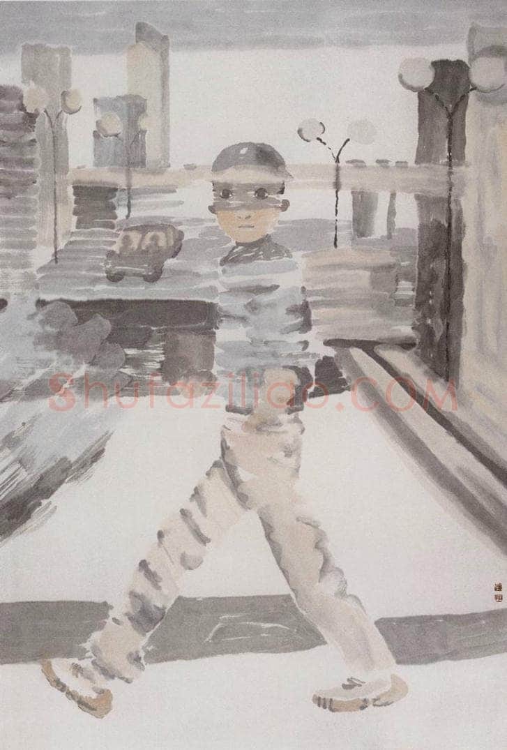 2000年 田黎明 过路 书画作品
