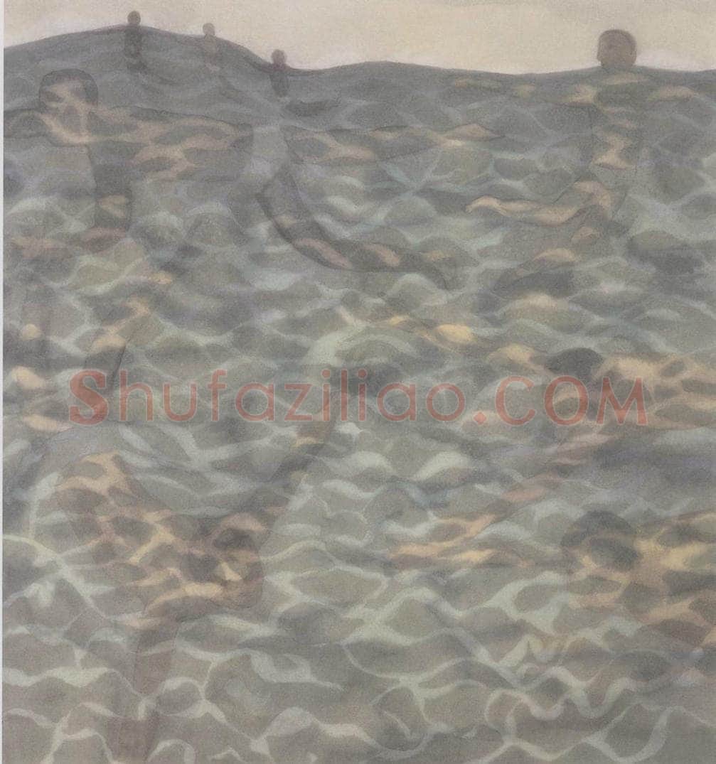 1993年 田黎明 游泳 书画作品