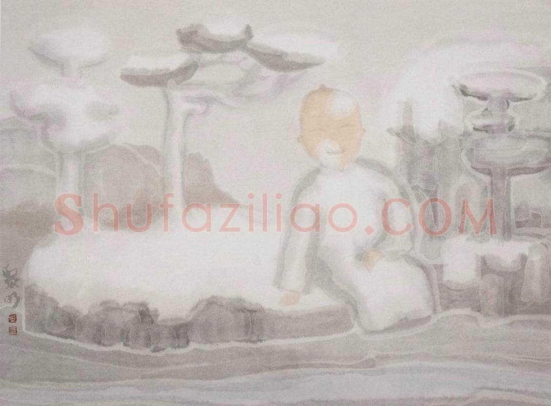 2002年 田黎明 松 书画作品