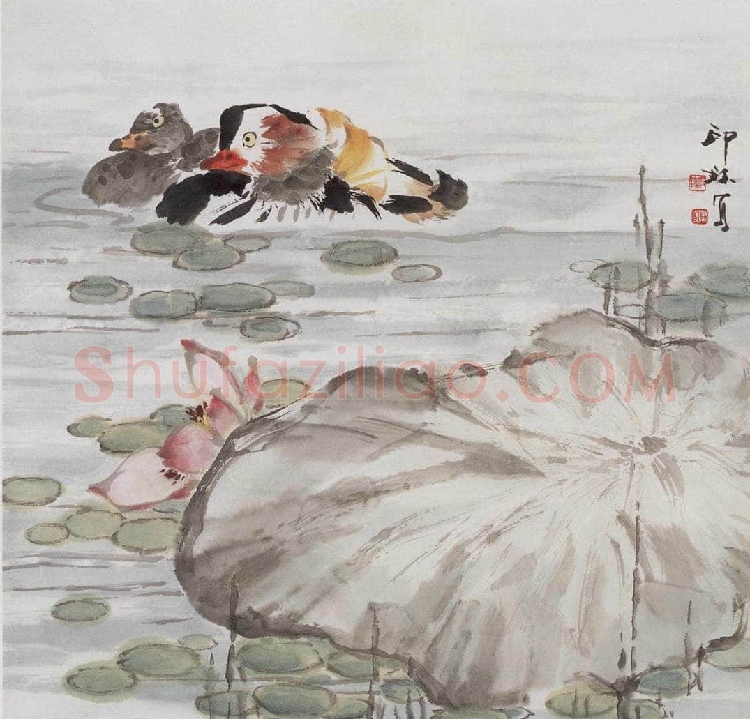 1990年 萧朗 《相依》 书画作品