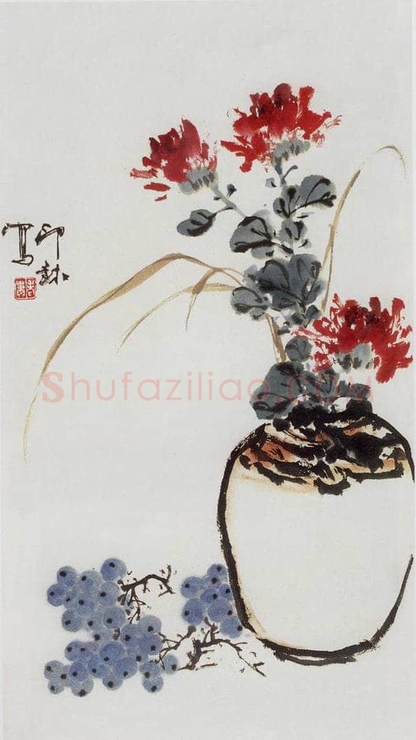 1965年 萧朗 《案头》 书画作品