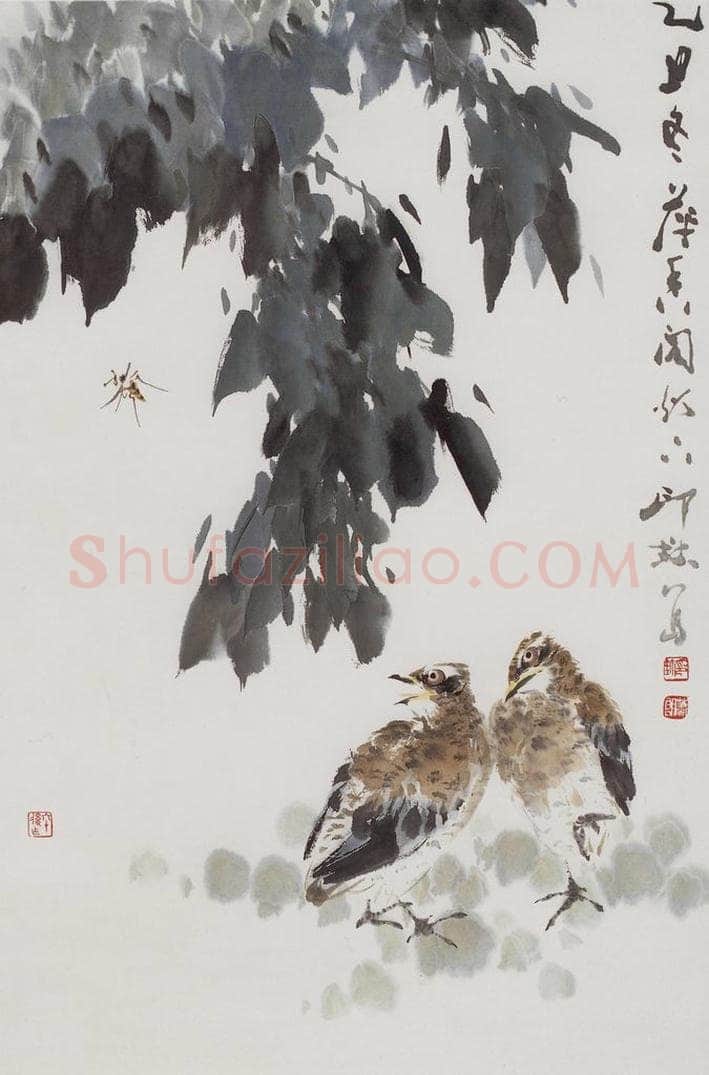 1985年 萧朗 《雨后》 书画作品