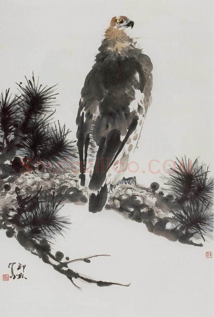 1989年 萧朗 《雄姿》 书画作品