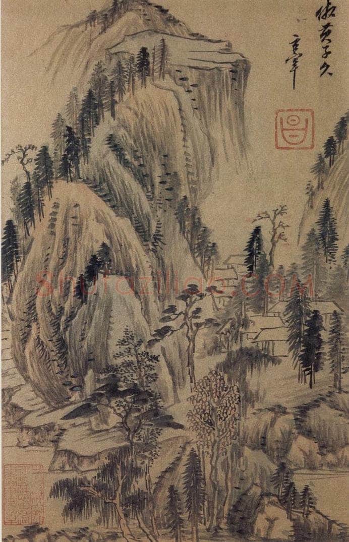 董其昌 《山水册》 书画作品