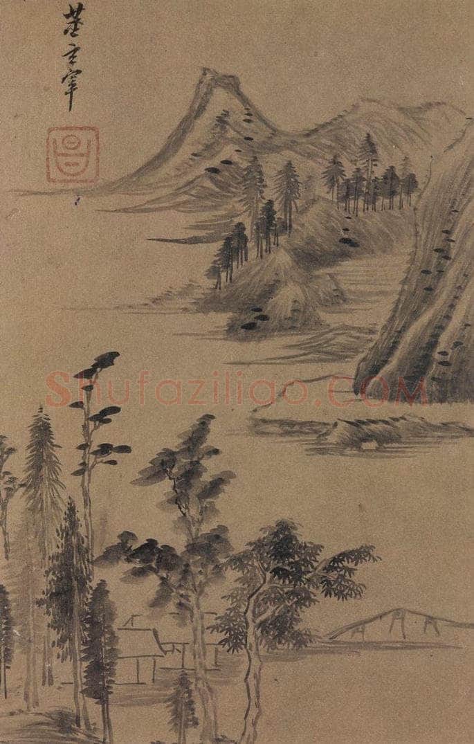 董其昌 《山水册》 书画作品