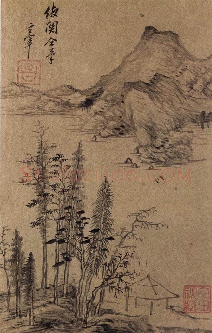 董其昌 《山水册》 书画作品