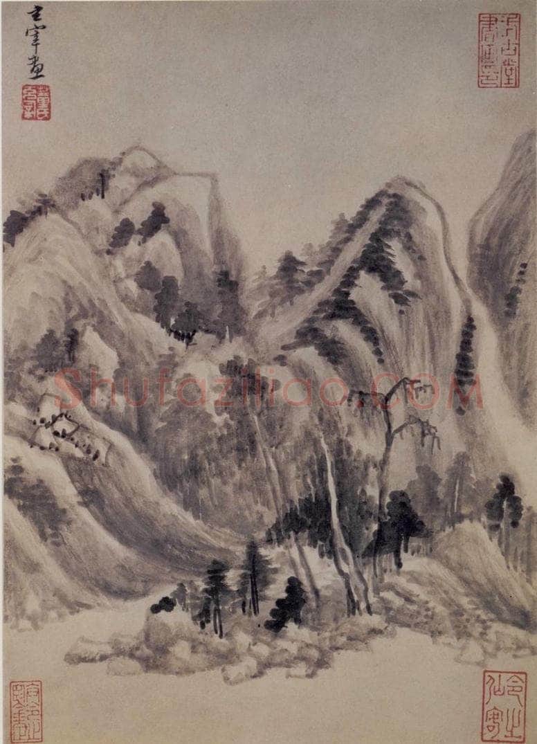 1621年 董其昌 《山水册之一》 书画作品