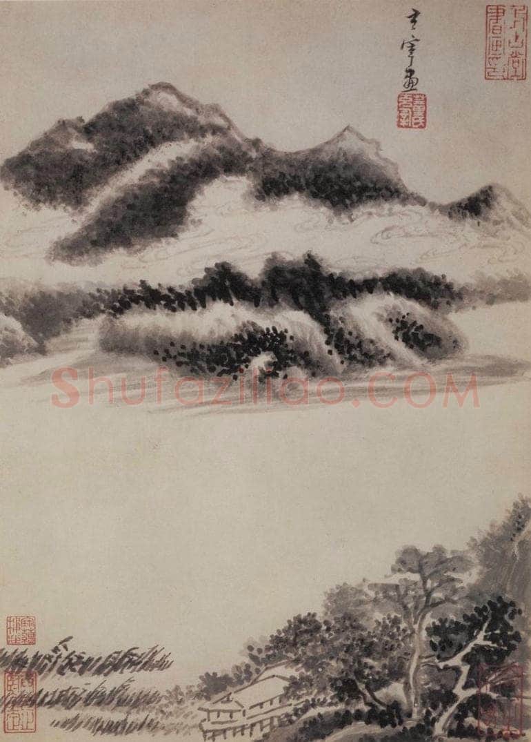 1621年 董其昌 《山水册之二》 书画作品
