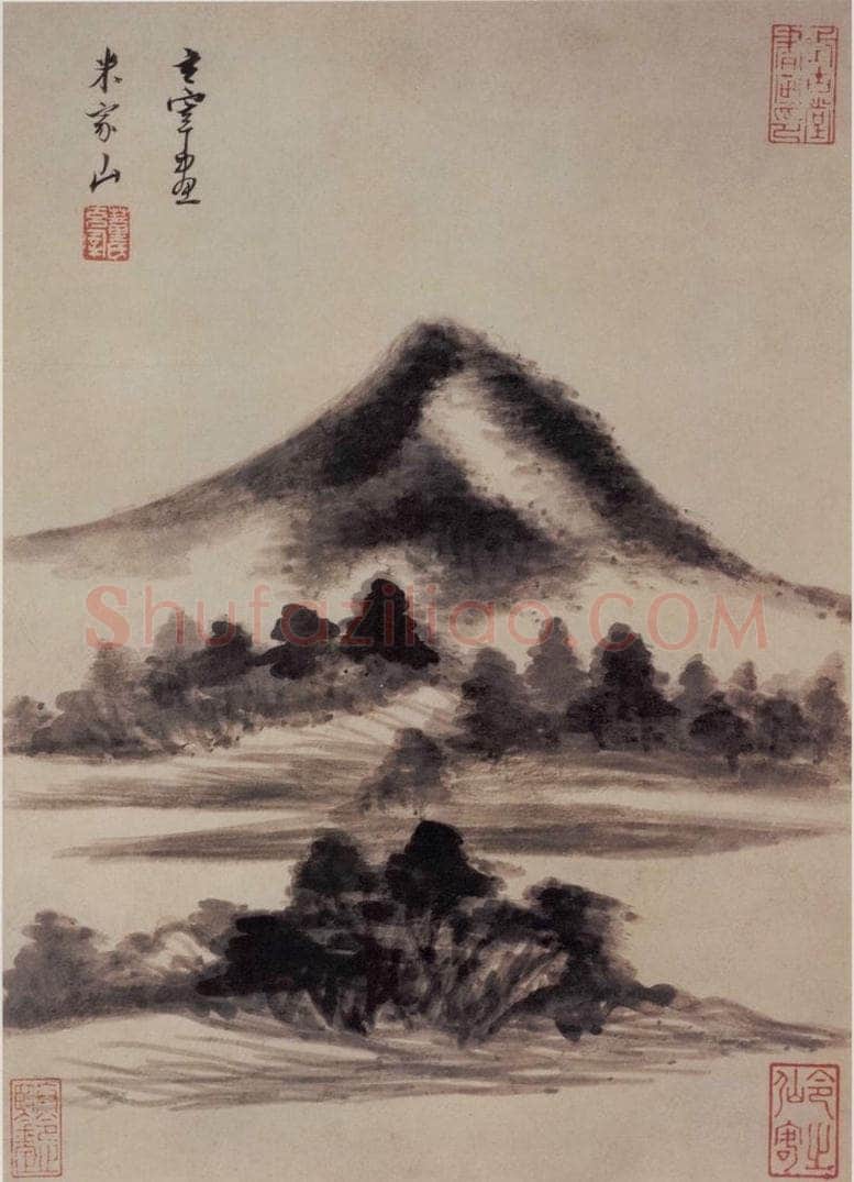 1621年 董其昌 《山水册之四》 书画作品