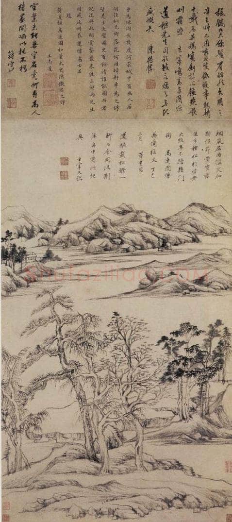 1617年 董其昌 《高逸图》 书画作品