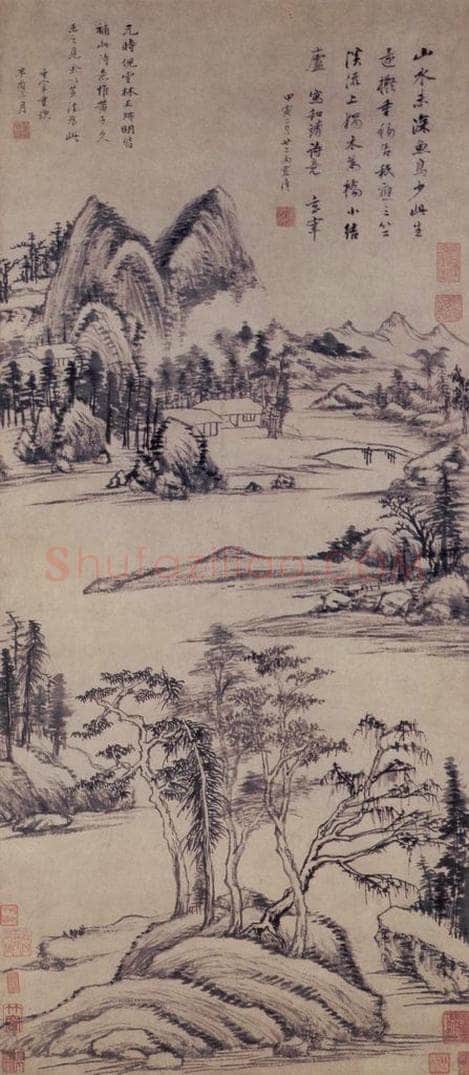 1620年 董其昌 《林和靖诗意图》 书画作品